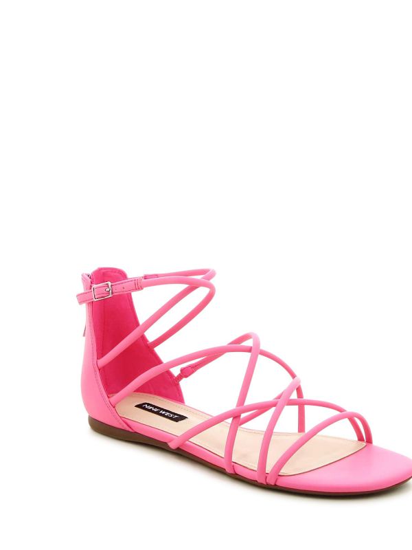 WHISPER סנדלי גלדיאטור רצועות מעוגלות