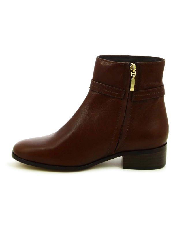 EMILLIA מגפוני עור עם אבזם עגול