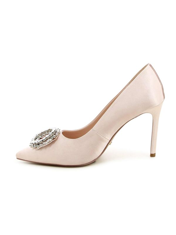 נעלי עקב עם עיטור עגול NAOMI