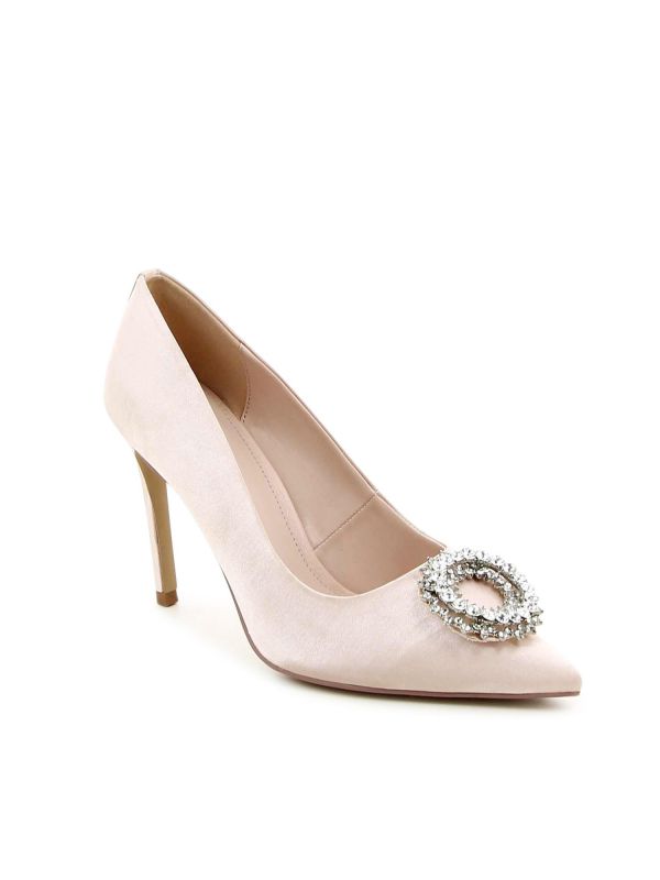 נעלי עקב עם עיטור עגול NAOMI