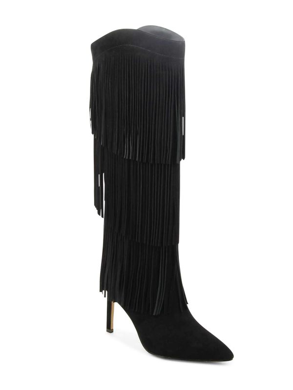 מגפיים מעוצבים עם פרנזים