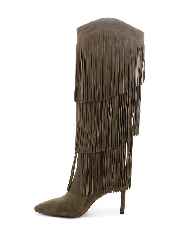 מגפיים מעוצבים עם פרנזים