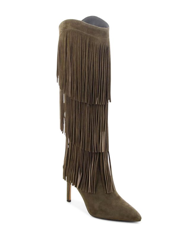 מגפיים מעוצבים עם פרנזים