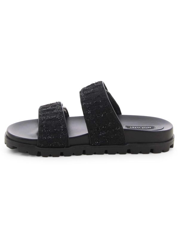 כפכפי רצועות טוויד לנשים