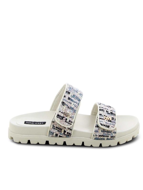 כפכפי רצועות טוויד לנשים