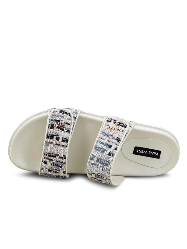 כפכפי רצועות טוויד לנשים