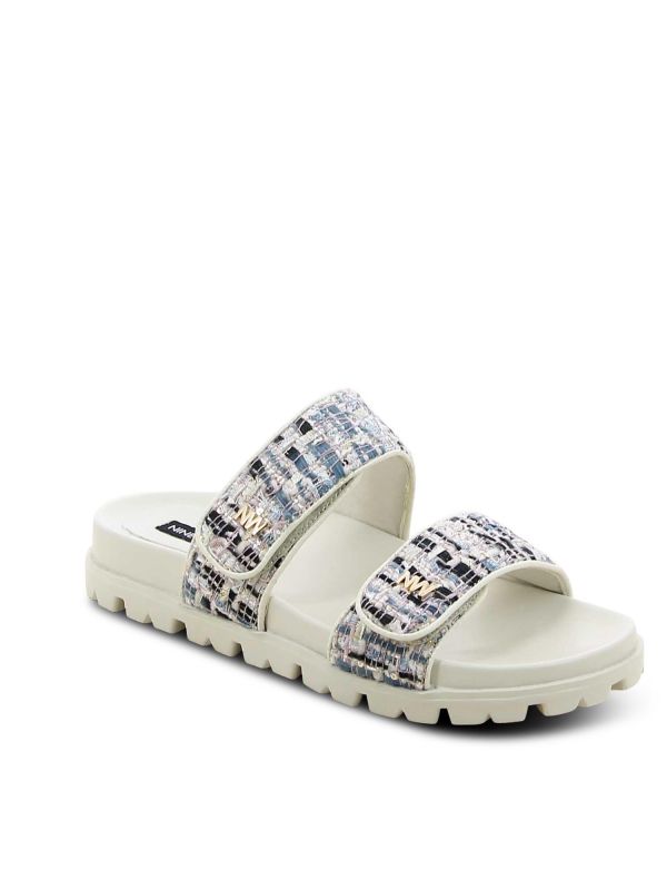 כפכפי רצועות טוויד לנשים