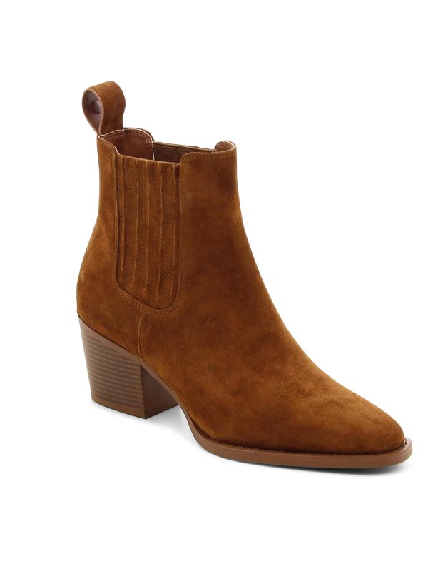 מגפוני זמש עם עקב לנשים