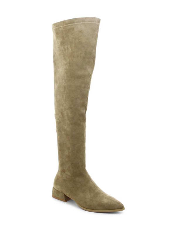 מגפי ברך שטוחים מחודדים