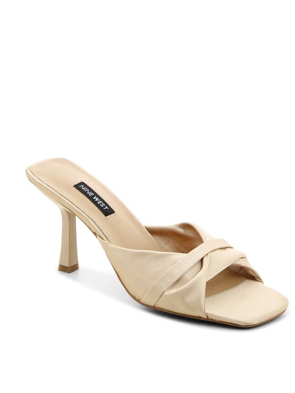 כפכפי נשים עם עקב גבוה ורצועה מסובבת