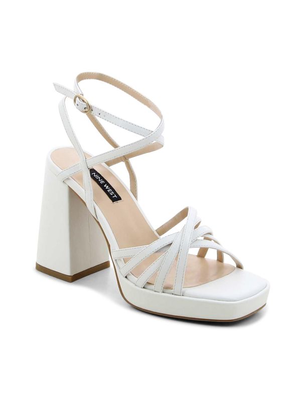 סנדלים עם רצועות איקס עקב גבוה לנשים