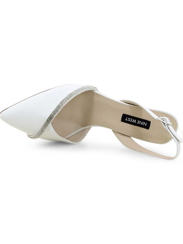 נעלי סירה עם עקב גבוה ואבנים לנשים