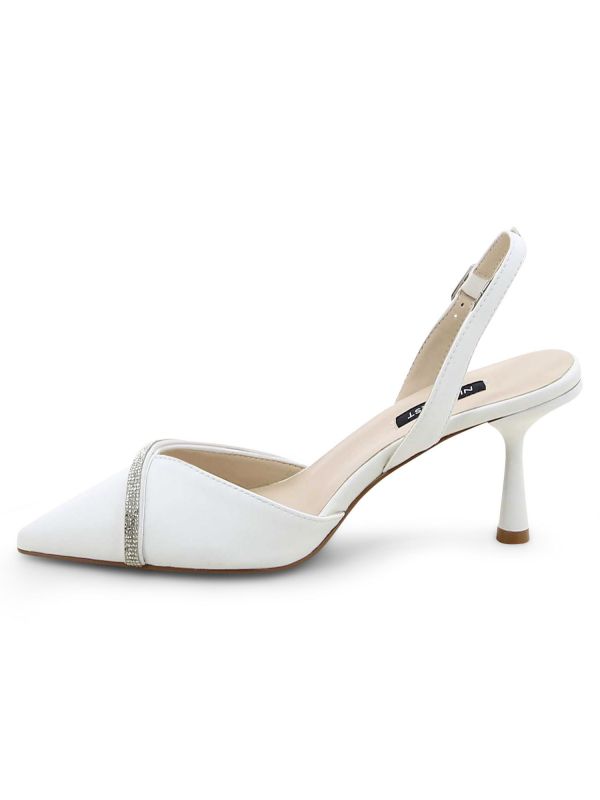 נעלי סירה עם עקב גבוה ואבנים לנשים