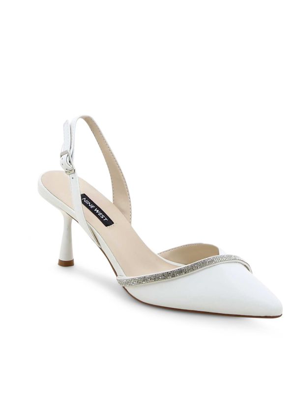 נעלי סירה עם עקב גבוה ואבנים לנשים