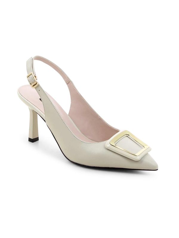 נעלי סירה לנשים עם עקב ואבזם גדול