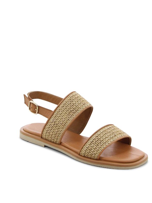 סנדלים שטוחים קלועים לנשים