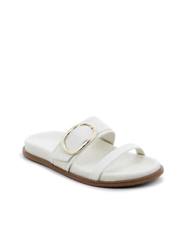 כפכפים שטוחים עם אבזם מוזהב