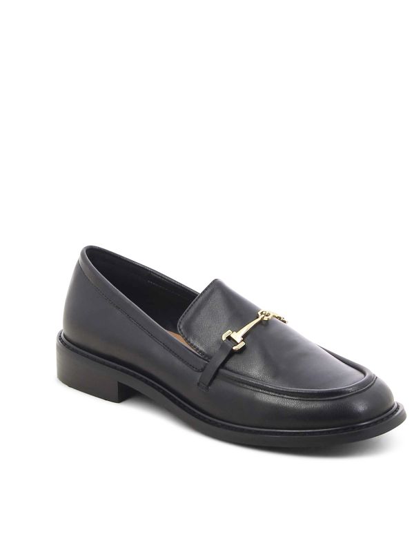 נעלי מוקסין מבריקות לנשים עם תכשיט