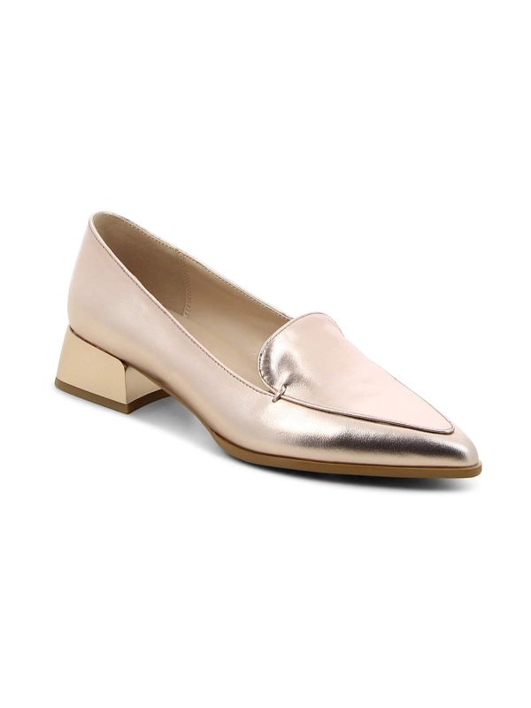 נעלי מוקסין מטאליות לנשים