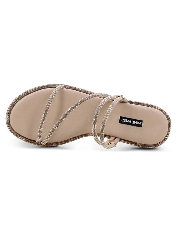 כפכפי רצועות עם אבנים לנשים