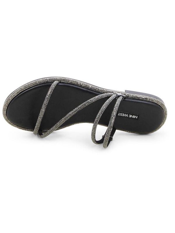 כפכפי רצועות עם אבנים לנשים