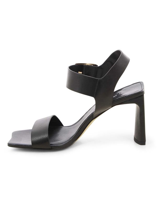 סנדלי נשים עם עקב גבוה ואבזם גדול