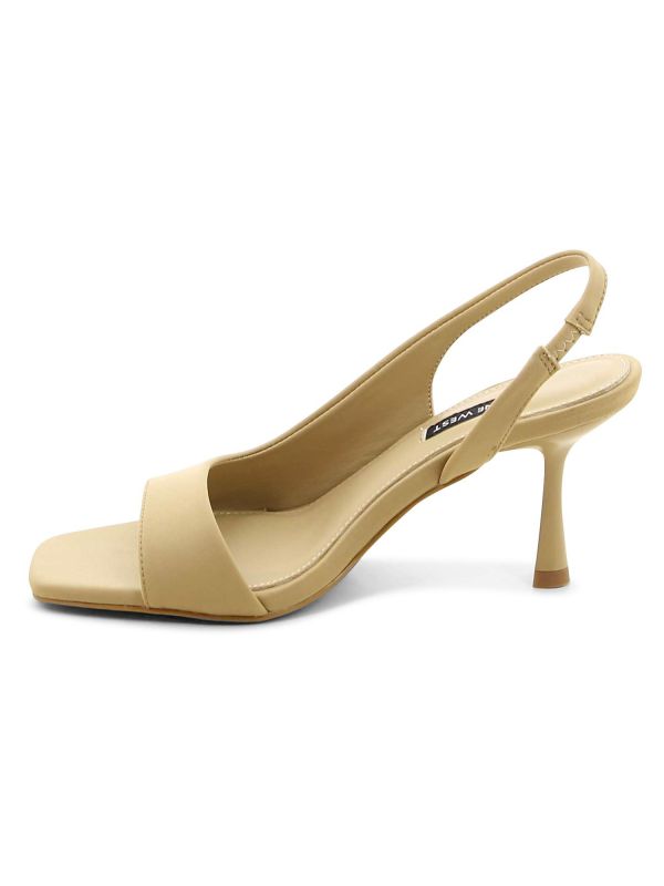 נעלי נשים עם רצועה אה סימטרית ועקב גבוה