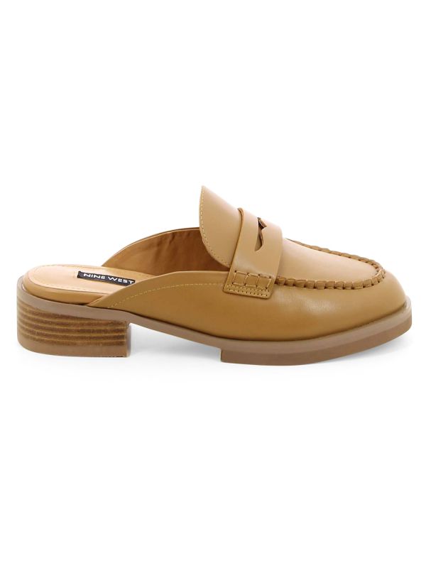 כפכפי מוקסין עם עקב נמוך לנשים