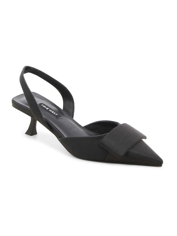 נעלי עקב סירה שחור לבן לנשים