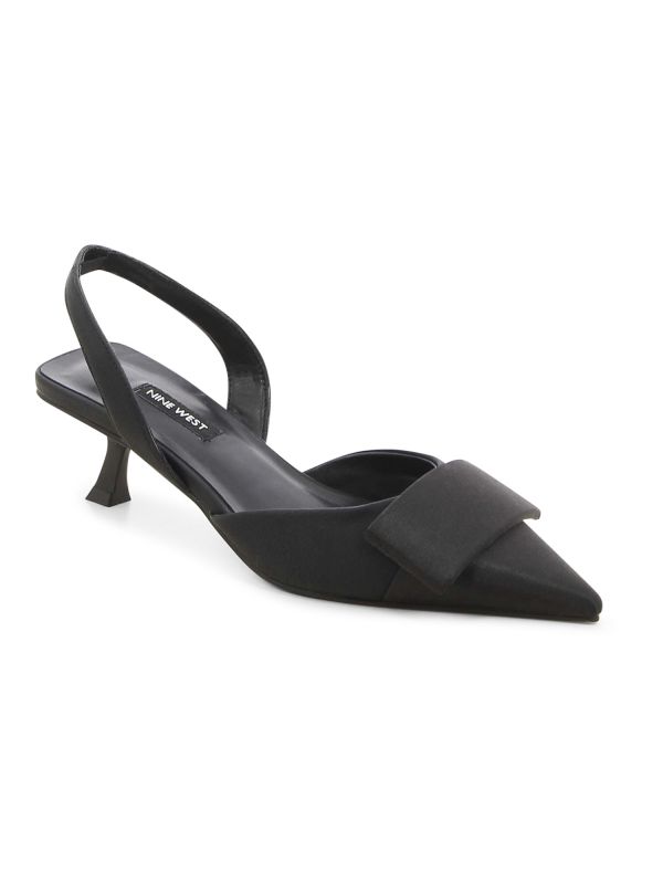 נעלי עקב סירה שחור לבן לנשים