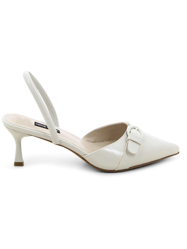 נעלי עקב פתוחות עם פפיון לנשים