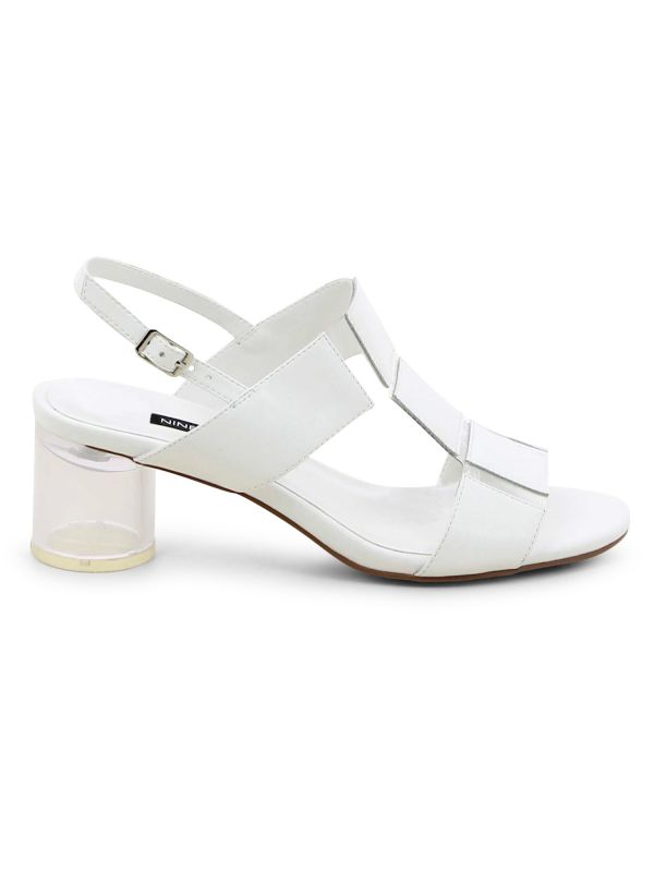 סנדלי נשים עם עקב שקוף