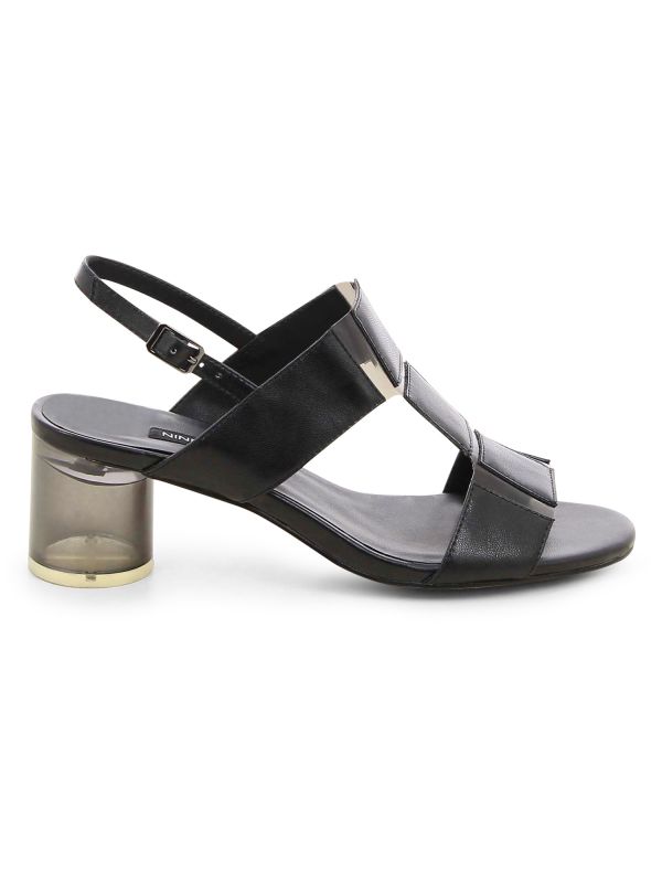 סנדלי נשים עם עקב שקוף