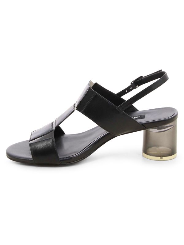 סנדלי נשים עם עקב שקוף