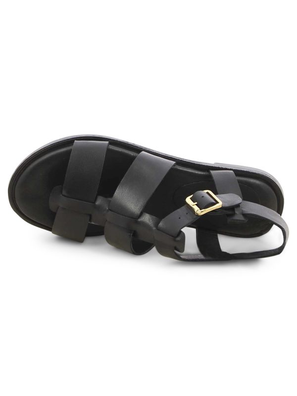 סנדלי גלדיאטור שטוחים לנשים