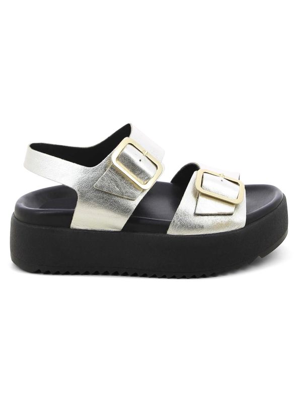 סנדלי פלטפורמה עם רצועות עבות לנשים