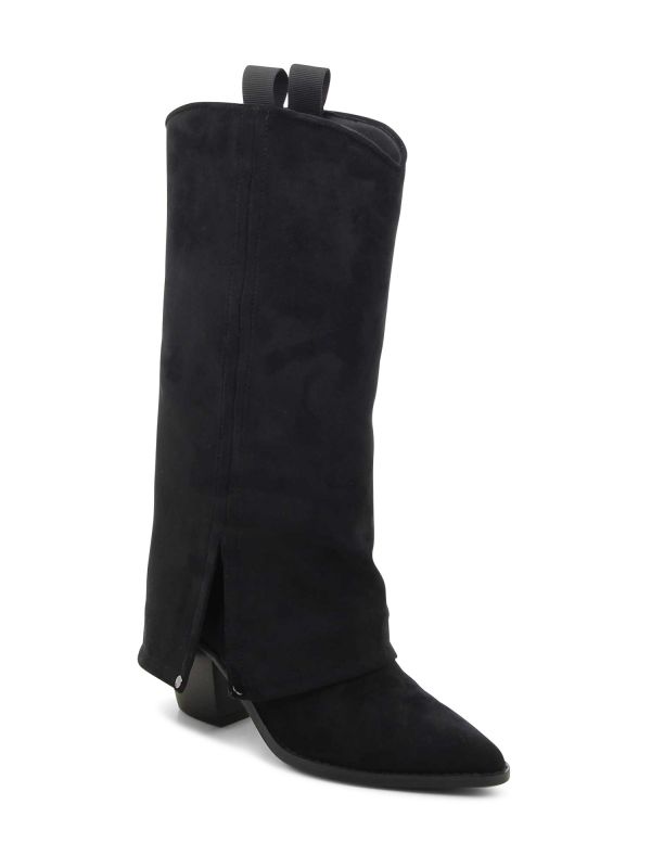 מגפי בוקרים עם עקב וקפל לנשים