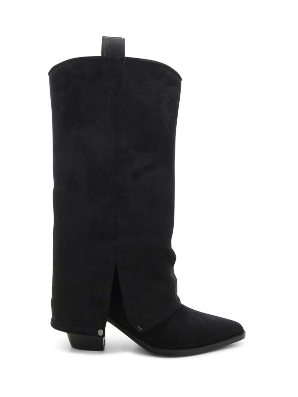 מגפי בוקרים עם עקב וקפל לנשים