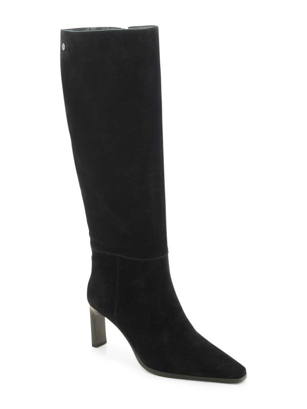 מגפי ברך עם עקב רחב לנשים