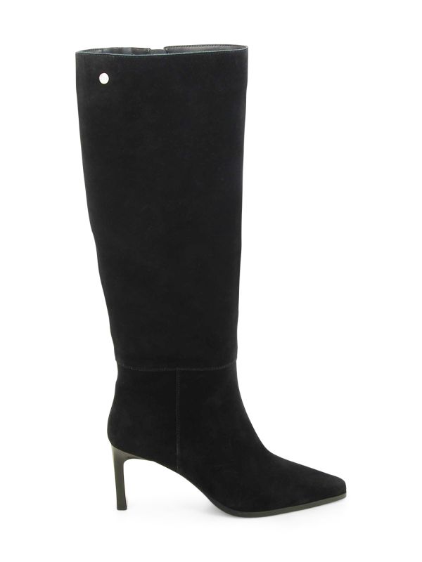 מגפי ברך עם עקב רחב לנשים