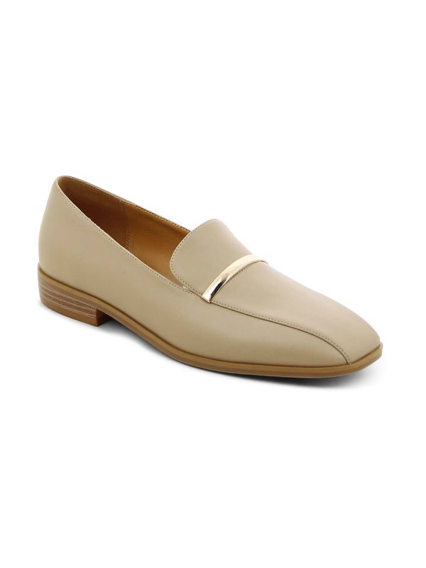 נעלי לואפרס שחור לבן עם אבזם לנשים