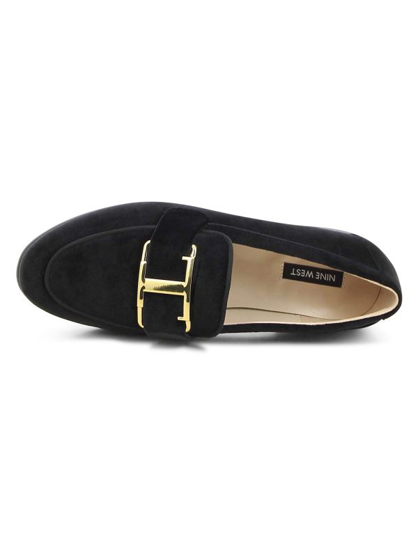 נעלי מוקסין עם אבזם מוזהב לנשים