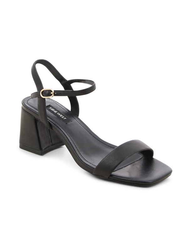 סנדלי עקב בינוני עם רצועות לנשים