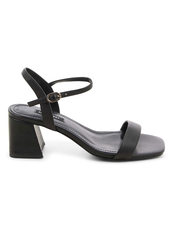 סנדלי עקב בינוני עם רצועות לנשים