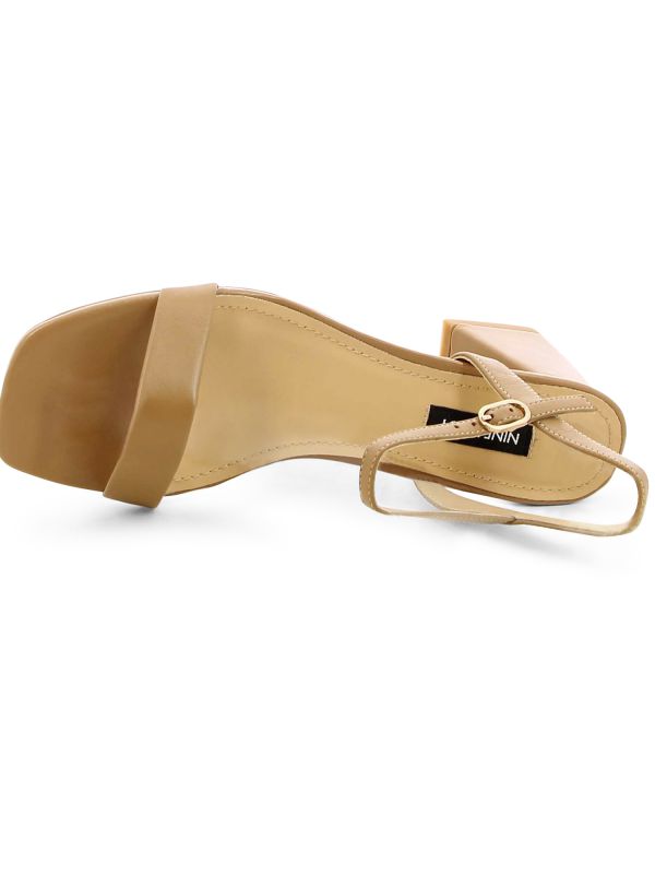 סנדלי עקב בינוני עם רצועות לנשים