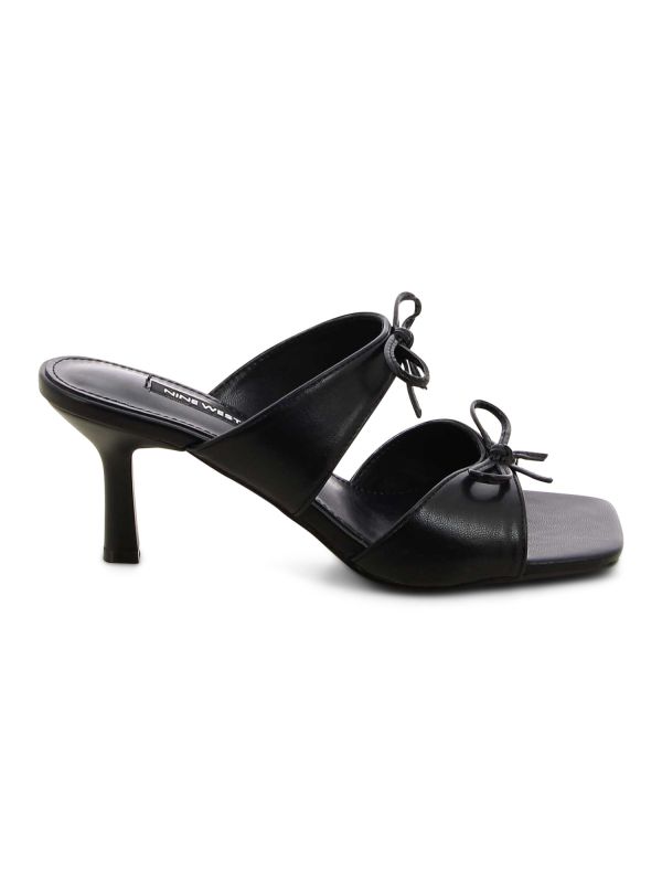 NELE כפכפי עקב עם פפיונים