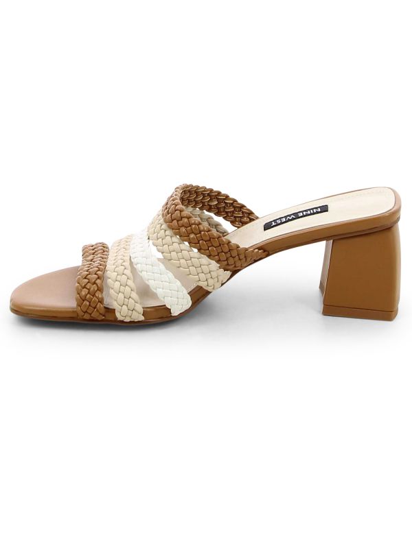 YEREE כפכפי עקב עם רצועות קלועות