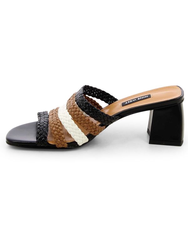 YEREE כפכפי עקב עם רצועות קלועות