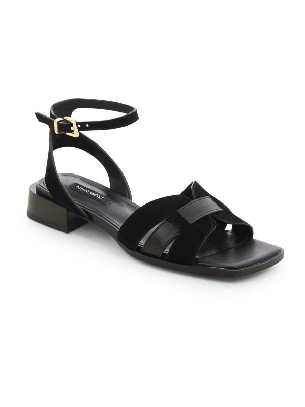 LAVIA סנדלי עקב עם רצועות עבות