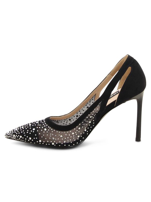 RANAZ נעלי עקב עם אבנים